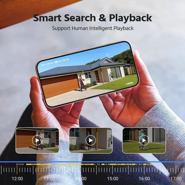 Alt view image 7 of 7 - ANNKE 4MP Ultra HD 16 Channel 8 Cameras Wireless NVR Security System, 2.4/5.8G Dual-Band WiFi, Human Motion Detection, Two-Way Audio, Night Vision, Works with Alexa, 0TB HDD