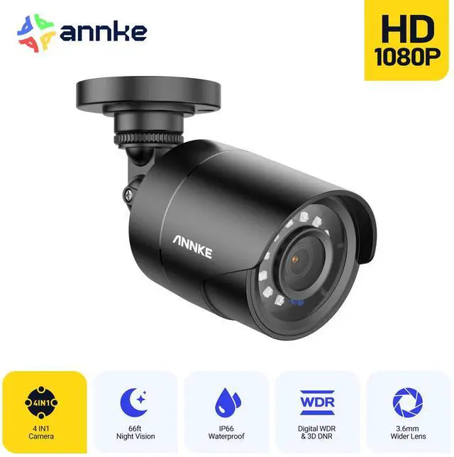 Main image of ANNKE 1080p HD-TVI Security Surveillance Camera for Home CCTV System, 2MP Bullet BNC Camera with Super Night Vision, IP66 Surveillance Weatherproof Addon Wired Camera