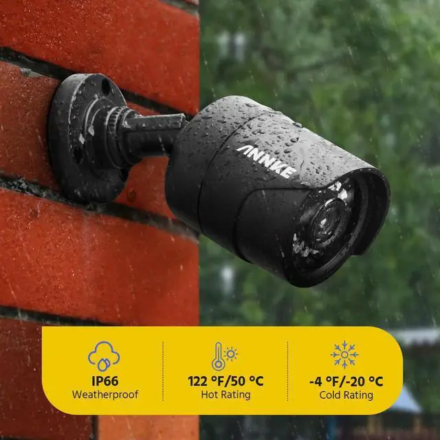 Alt view image 3 of 7 - ANNKE 1080p HD-TVI Security Surveillance Camera for Home CCTV System, 2MP Bullet BNC Camera with Super Night Vision, IP66 Surveillance Weatherproof Addon Wired Camera