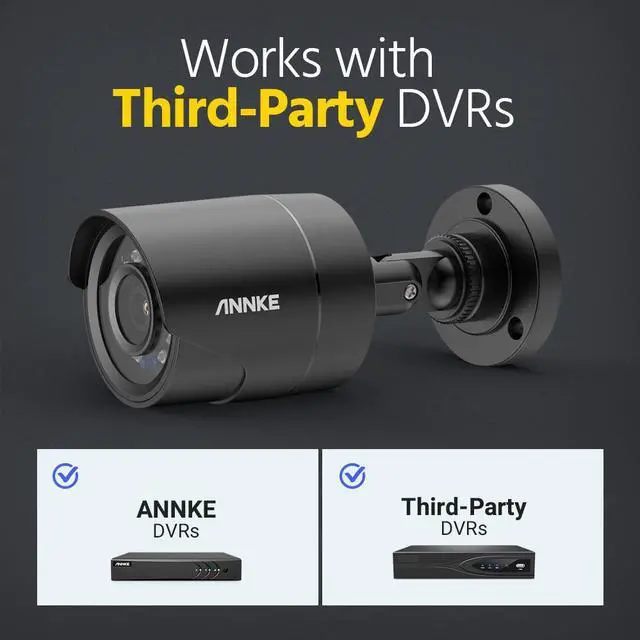 Alt view image 4 of 7 - ANNKE 1080p HD-TVI Security Surveillance Camera for Home CCTV System, 2MP Bullet BNC Camera with Super Night Vision, IP66 Surveillance Weatherproof Addon Wired Camera