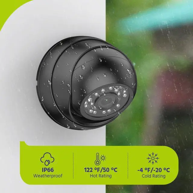Alt view image 4 of 7 - SANNCE 2MP CCTV 4in1Security Camera, Dome Surveillance Camera with 100ft Night Vision, IP66 Waterproof for 960H,720P,1080P,5MP,4K Analog Security DVR, Turret Surveillance Cameras