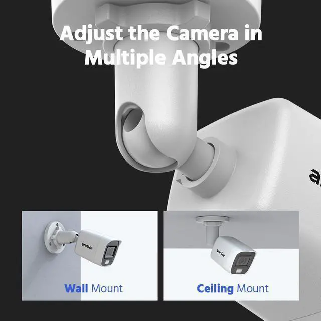 Alt view image 6 of 7 - ANNKE 2MP Security Camera System, 8CH 4K DVR Recorder with AI Motion Detection, 8X 1080P (1920×1080) Add-on Wired White Cams with Smart Color Night Vision, IP67, Compatible with Alexa, 0TB Hard Drive