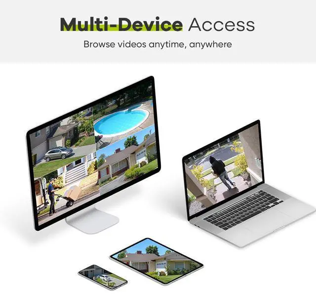 Alt view image 3 of 7 - SANNCE 5MP PoE Security System, 8CH Surveillance NVR with 4PCS 5MP HD Weatherproof Bullets Cameras with H.265 Video Compression, Smart IR LED, APP Push Alert, Remote Access (NO HDD)