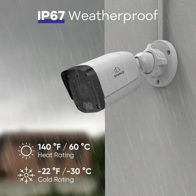 Alt view image 7 of 7 - SANNCE 5MP PoE Security System, 8CH Surveillance NVR with 4PCS 5MP HD Weatherproof Bullets Cameras with H.265 Video Compression, Smart IR LED, APP Push Alert, Remote Access (NO HDD)