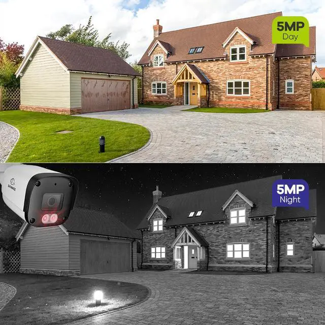 Alt view image 5 of 7 - SANNCE 5MP PoE Security System, 8CH Surveillance NVR with 4PCS 5MP HD Weatherproof Bullets Cameras with H.265 Video Compression, Smart IR LED, APP Push Alert, Remote Access (2TB HDD)