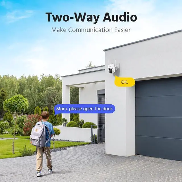 Alt view image 6 of 7 - ANNKE 4MP 2K Wireless Security Camera Outdoor, 2-Cam Kit Solar Surveillance System, PIR Human Detection, 360° Pan & Tilt, Compatible with Alexa, Color Night Vision, No Monthly Fee, 64GB Memory Card