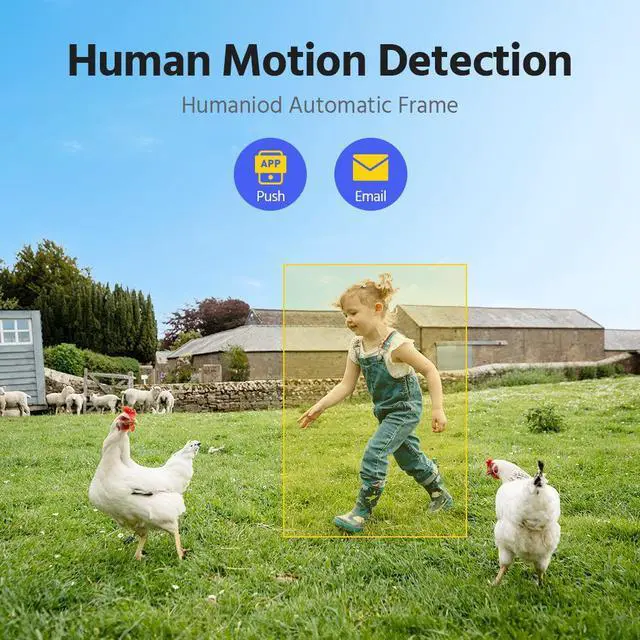 Alt view image 7 of 7 - ANNKE 4MP 2K Wireless Security Camera Outdoor, 2-Cam Kit Solar Surveillance System, PIR Human Detection, 360° Pan & Tilt, Compatible with Alexa, Color Night Vision, No Monthly Fee, 64GB Memory Card