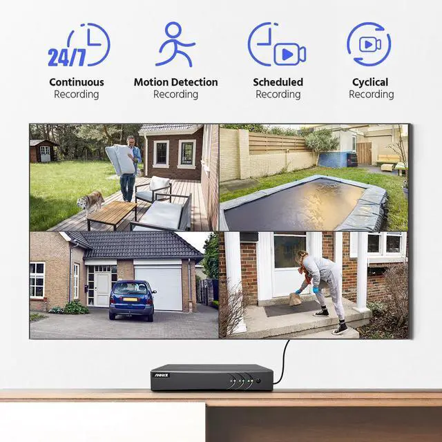 Alt view image 4 of 7 - ANNKE 3K Lite H.265+ Security DVR Recorder with AI Human/Vehicle Detection, 8CH Hybrid 5-in-1 CCTV DVR for Surveillance Camera, Supports 8CH Analog and 2CH IP Cameras, Remote Access