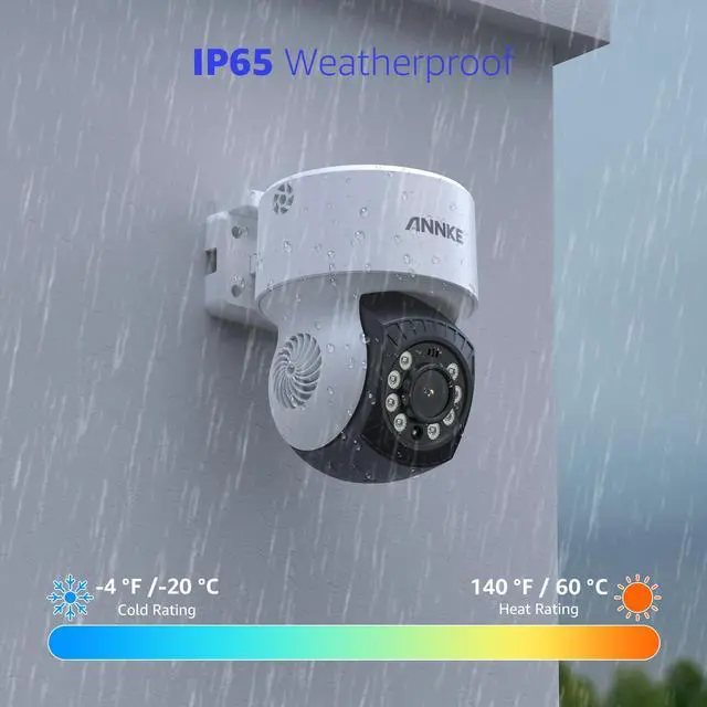 Alt view image 5 of 7 - ANNKE 1080P 2MP AHD CCTV Home Surveillance Dome PT Wired Camera with 350° pan and 90° tilt, 100ft IR Night Vision, IP65 Weatherproof Security AddOn Cam for Outdoor Use, Wide Compatibility - APT200
