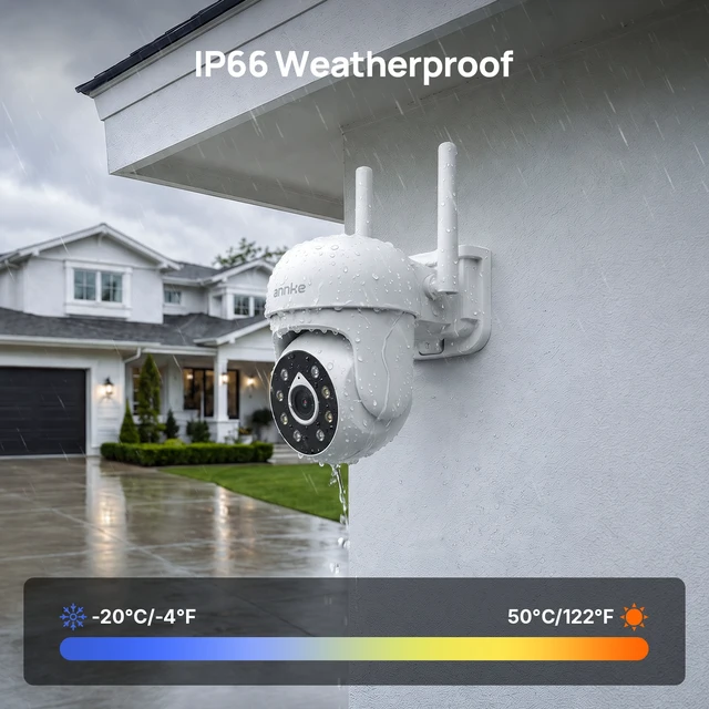 Alt view image 7 of 7 - ANNKE 5MP Outdoor Security Camera, 360° Pan/Tilt, Plug-in WiFi Camera,3-Pack