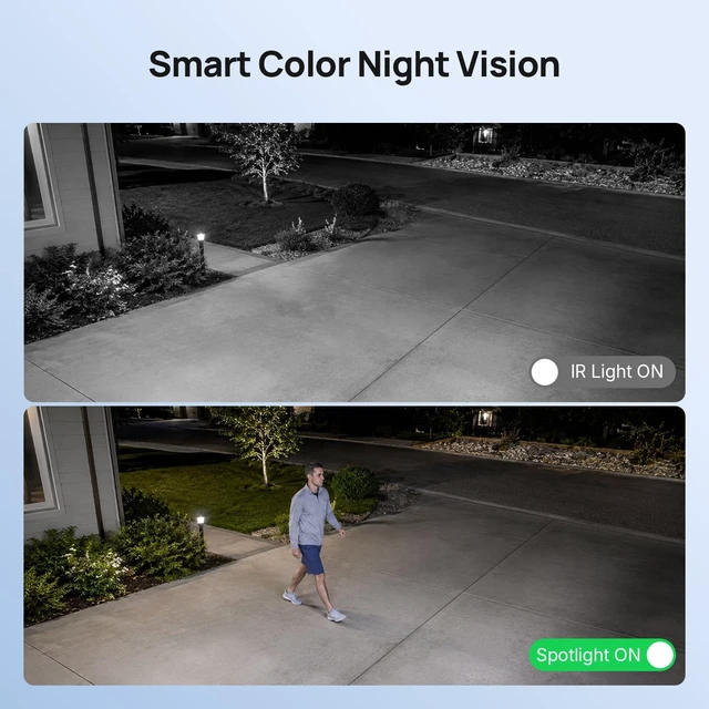 Alt view image 5 of 7 - 5MP WiFi Pan Tilt Camera, Sound & Human Motion Detection, Color Night Vision, One-Touch Alarm, Two-Way Audio, Cloud & Max. 128 GB Local Storage, Works with Alexa