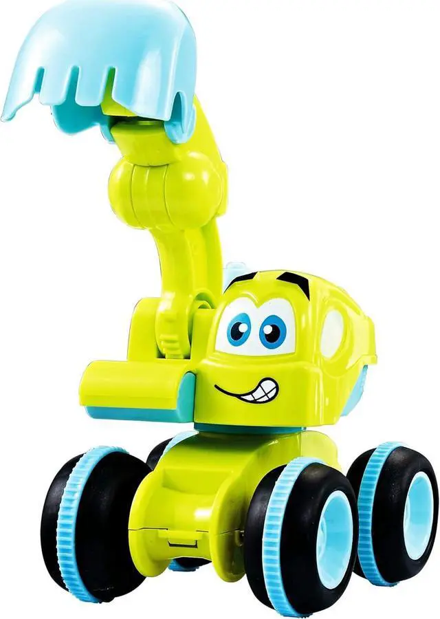 Alt view image 2 of 7 - Toys for a 2 Year Old Boy - 4 Friction Powered Trucks for 3+ Year Old Boys, Push & Go Cars Cartoon Construction Vehicle Set - Best Toddler Boys Toys & Toy Trucks, Play Pull Back Car, Idea