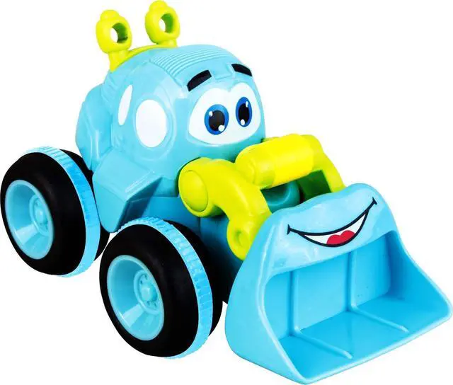 Alt view image 3 of 7 - Toys for a 2 Year Old Boy - 4 Friction Powered Trucks for 3+ Year Old Boys, Push & Go Cars Cartoon Construction Vehicle Set - Best Toddler Boys Toys & Toy Trucks, Play Pull Back Car, Idea