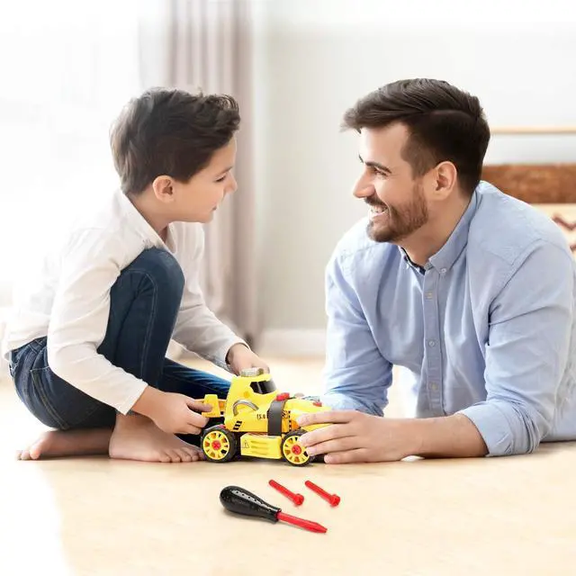 Alt view image 2 of 6 - MOBIUS Toys 7 in 1 Take Apart Truck Construction Set - STEM Learning Kids Builder PlaySet w/Electric Drill, DIY Engineering Building w/Lights, Sounds, Push & Go, Boys & Girls, Ages 4-7 Years Old
