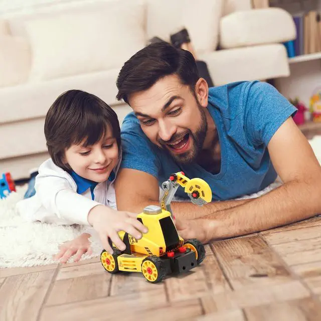 Alt view image 3 of 6 - MOBIUS Toys 7 in 1 Take Apart Truck Construction Set - STEM Learning Kids Builder PlaySet w/Electric Drill, DIY Engineering Building w/Lights, Sounds, Push & Go, Boys & Girls, Ages 4-7 Years Old