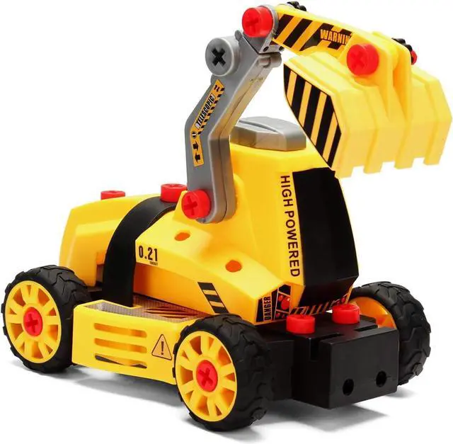 Alt view image 6 of 6 - MOBIUS Toys 7 in 1 Take Apart Truck Construction Set - STEM Learning Kids Builder PlaySet w/Electric Drill, DIY Engineering Building w/Lights, Sounds, Push & Go, Boys & Girls, Ages 4-7 Years Old