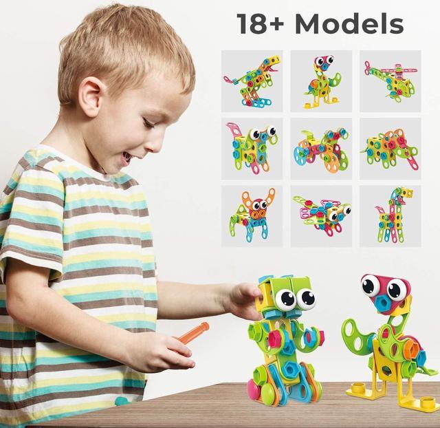 Alt view image 5 of 7 - STEM Toys KIT 147 Pcs - Educational Construction Sets + 34 Models Step-by-Step Guide  Mobius Creative Engineering Toys - Learning Building Blocks for Kids 4-8 Boys & Girls 4 5 6 7 8 Years Old