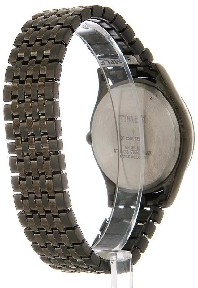 Alt view image 2 of 9 - Timex Men's Elevated Classic Blue Textured Dial Date Indiglo Dress Watch T2P203