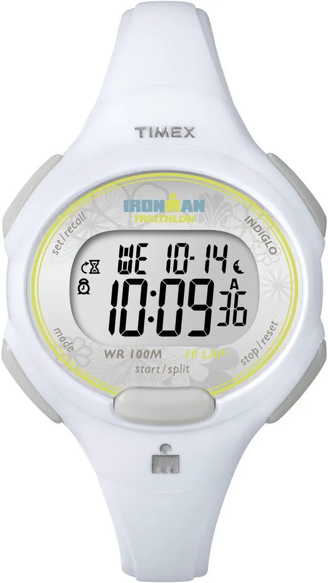 Main image of Timex Ironman Women's | White Case & Strap | Digital Traditional 10-Lap T5K606