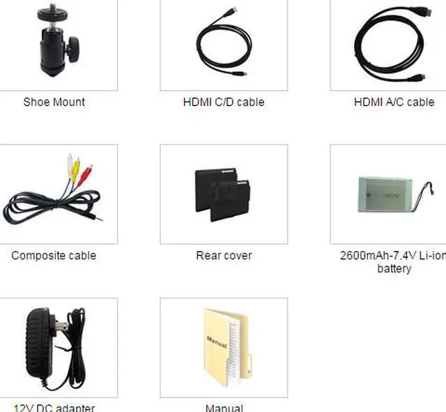 Alt view image 6 of 13 - LILLIPUT 7" Mopro7 Black 1280x800 Ips Screen Hdmi for Dslr Camera with 2600mah Built-in Battery Hdmi & Av Input Specific Monitor for Gopro Hero 3+ 4 Series