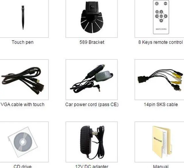 Alt view image 4 of 4 - LILLIPUT 7" EBY701-NP/C/T 16:9 VGA Touch Screen Monitor with Composite input for computer and car backup camera system +Built-in speaker,Remote control