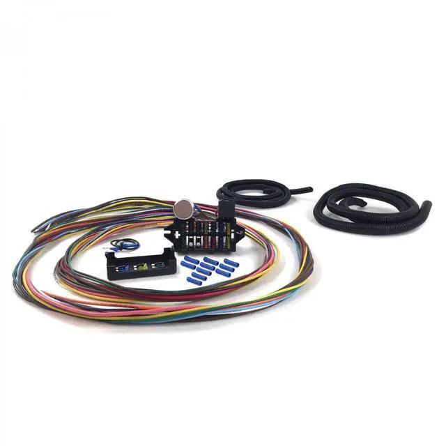 Alt view image 6 of 6 - Keep It Clean Wiring Accessories KICPROCOMP12B New 12 Circuit Wire Harness Muscle Car Hot Rod Street Rod XL Wires Universal