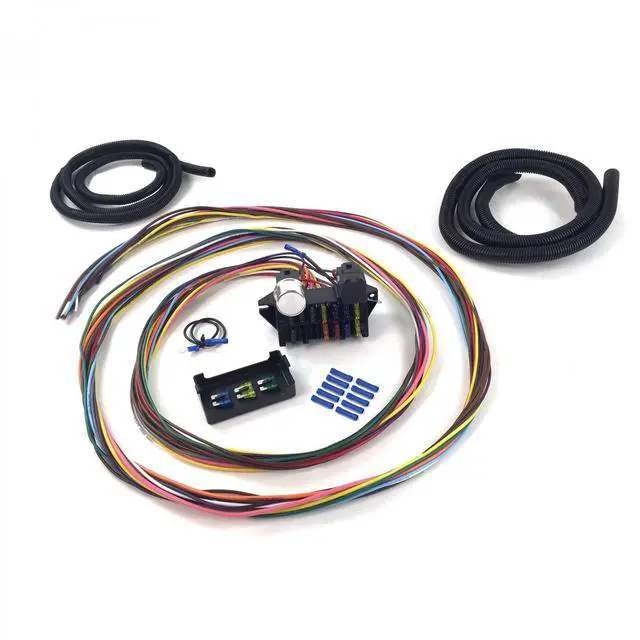 Alt view image 4 of 6 - Keep It Clean Wiring Accessories KICPROCOMP12B New 12 Circuit Wire Harness Muscle Car Hot Rod Street Rod XL Wires Universal