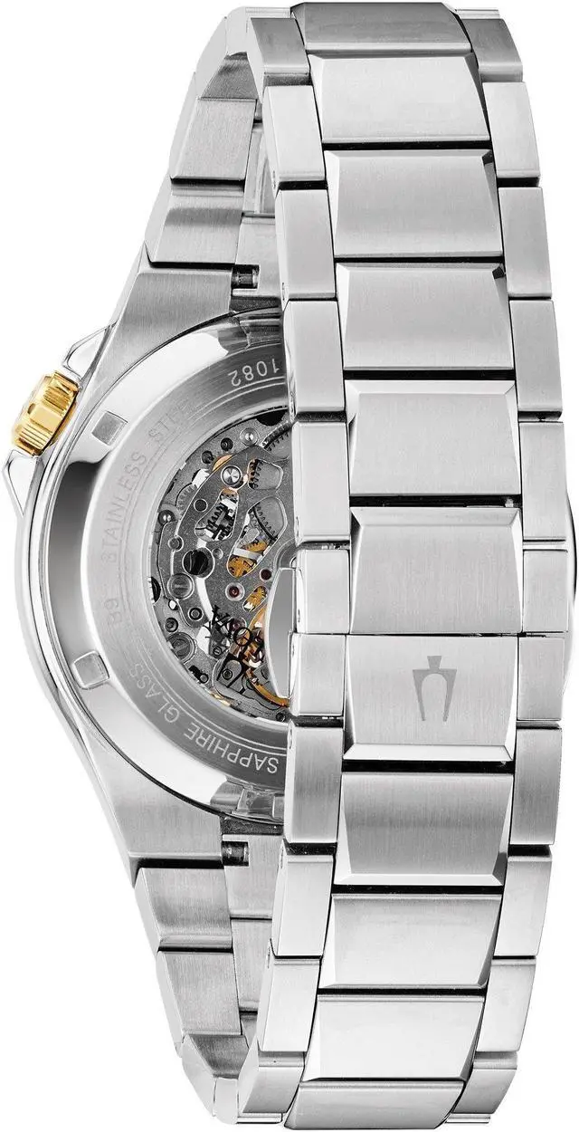 Alt view image 3 of 16 - Bulova Maquina Stainless Steel Mens Swiss Automatic Watch 98A224