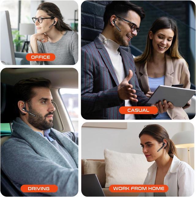 Alt view image 8 of 20 - Delton 90X Noise Canceling Wireless Computer Headset, Auto Pair with PC/Laptop, Earbud for Work 100H, Work from Home, Video Conferencing Headset Compatible with Zoom, Meet, MS Teams