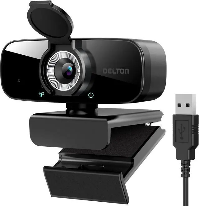 Alt view image 3 of 7 - Delton C24 HiDef 1080P Portable Computer Webcam, 2MP, 30 fps, HD Camera, Compatible with PC, Laptop, Desktop, and Games with USB Port for Remote Work, Video Conference and Teleconference