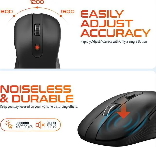 Alt view image 2 of 7 - Delton Ultra Slim Wireless Keyboard & Mouse Set