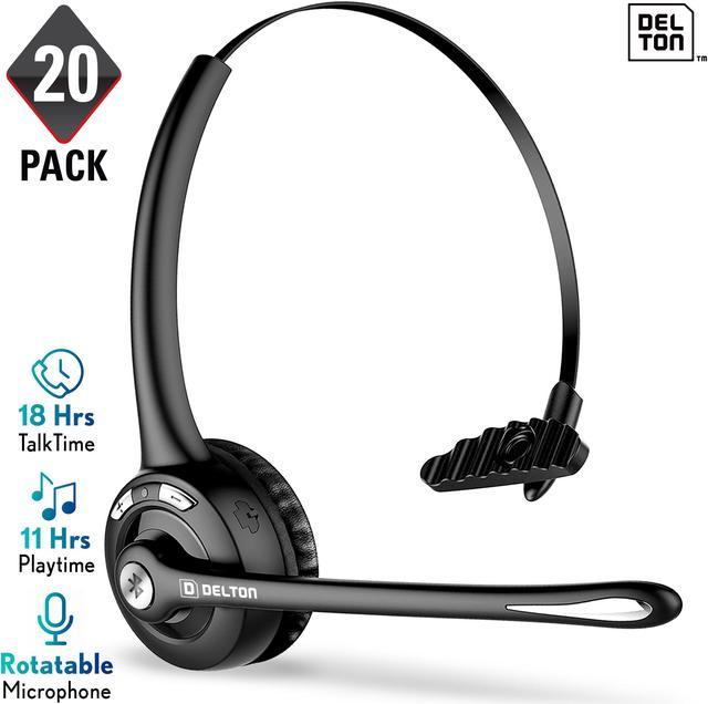 20 Pack) Delton Trucker Bluetooth Headset With Mini USB Dongle