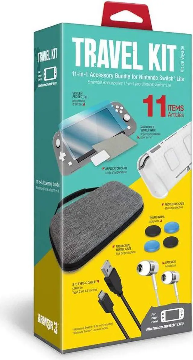 Alt view image 2 of 3 - ARMOR3 Travel Kit For Nintendo Switch Lite