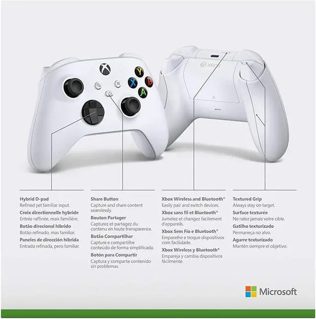 Alt view image 5 of 5 - Xbox Core Controller Robot White For Xbox One