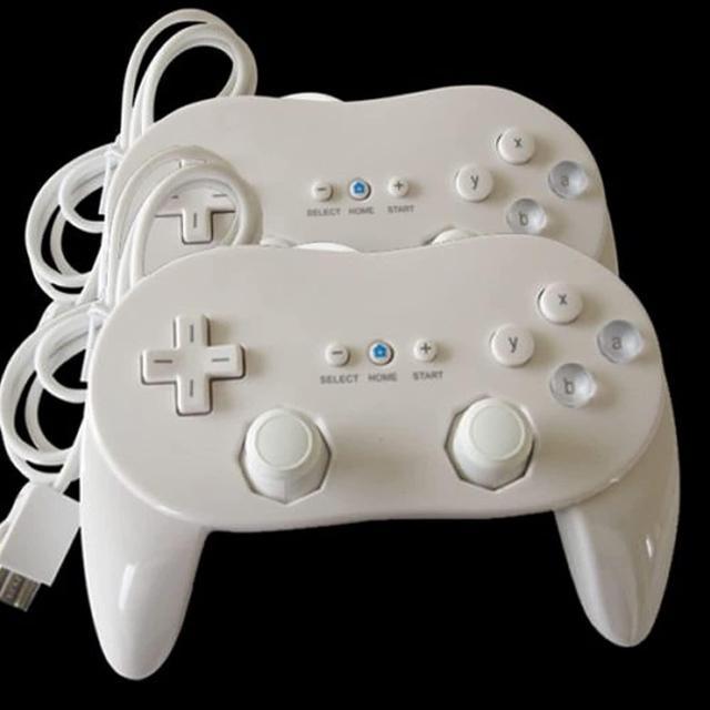 2 Classic Controller Pro For Nintendo Wii Remote White US