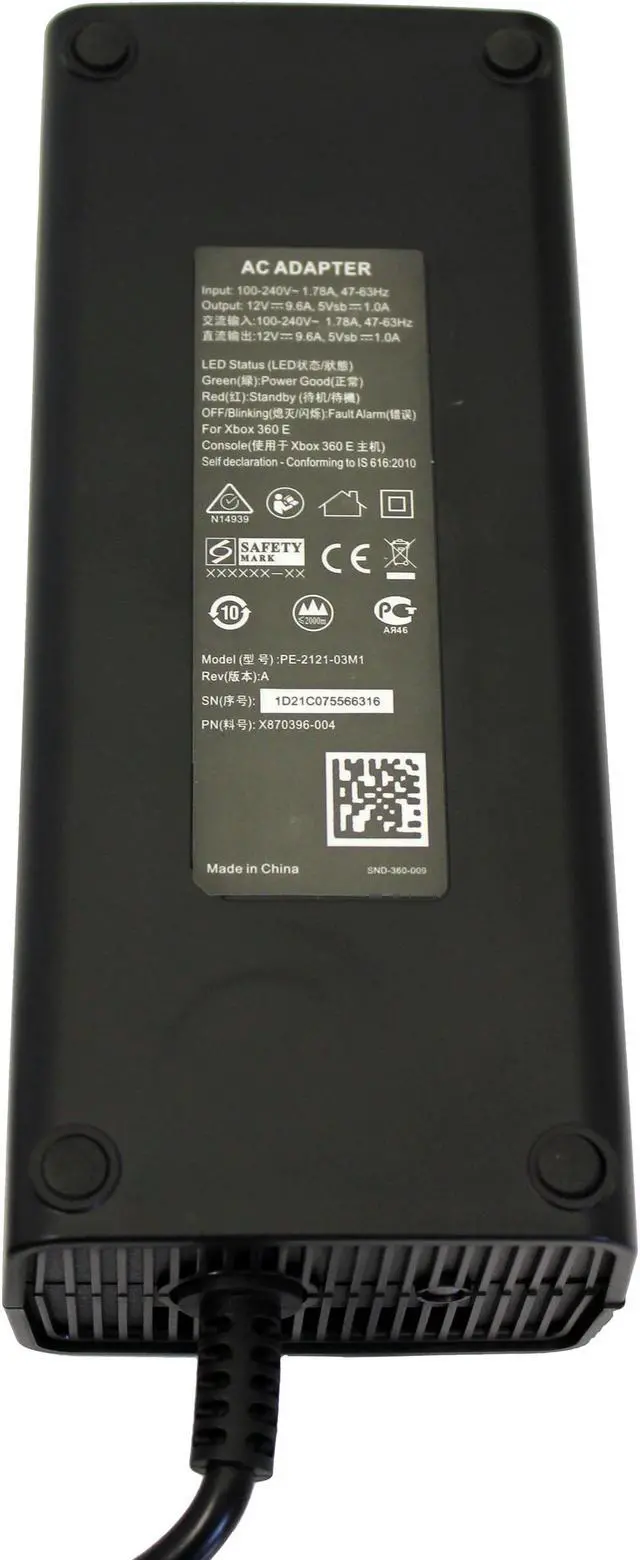 Alt view image 2 of 4 - Replacement AC Power Adapter for XBox 360 E by Mars Devices