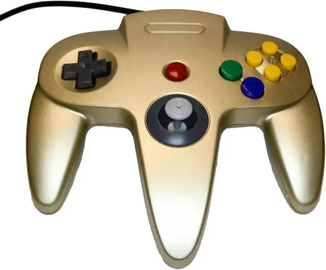 Alt view image 2 of 4 - Gold Replacement Controller for Nintendo N64 by Mars Devices