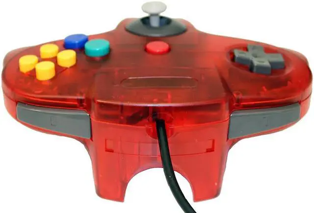 Alt view image 3 of 3 - Transparent Red Replacement Controller for Nintendo N64 by Mars Devices