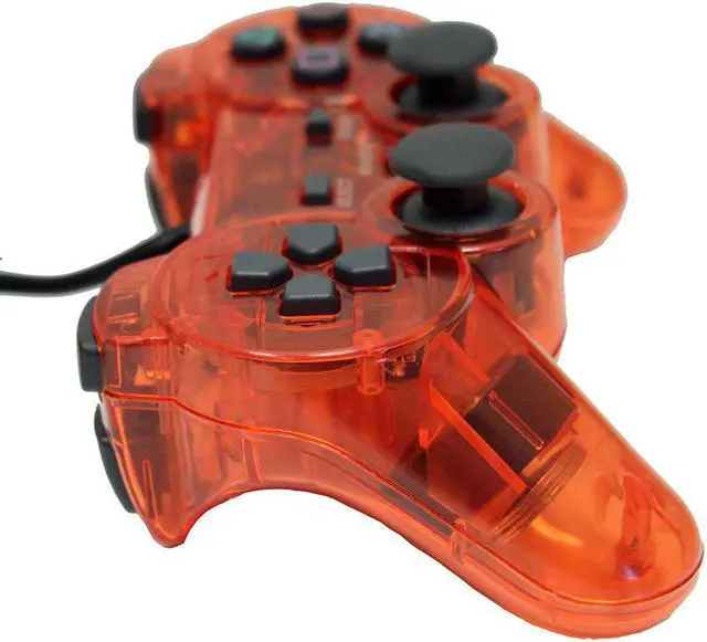 Alt view image 2 of 3 - Transparent Red Controller for Playstation PS1 PS2 by Mars Devices