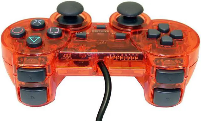 Alt view image 3 of 3 - Transparent Red Controller for Playstation PS1 PS2 by Mars Devices