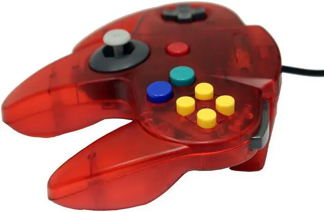 Alt view image 2 of 3 - Transparent Red Replacement Controller for Nintendo N64 by Mars Devices