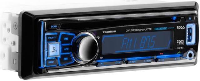Alt view image 2 of 11 - BOSS AUDIO 762BRGB Single-DIN In-Dash CD AM/FM Receiver with RGB Illumination (With Bluetooth(R))
