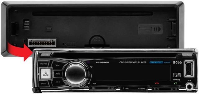 Alt view image 3 of 11 - BOSS AUDIO 762BRGB Single-DIN In-Dash CD AM/FM Receiver with RGB Illumination (With Bluetooth(R))