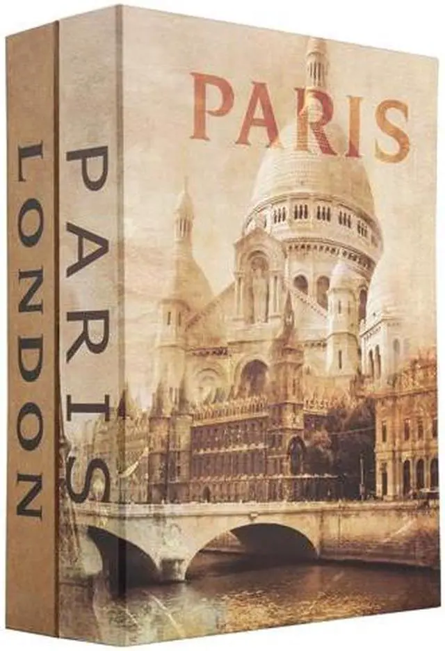 Alt view image 7 of 14 - Barska CB12470 Paris & London Dual Book Lock Box With Key Lock
