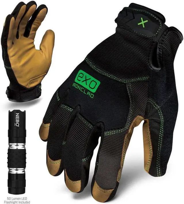 Alt view image 2 of 3 - IRONCLAD EXO-MOL-03-M Medium Gray TPR Puller Cuff Mechanics Gloves