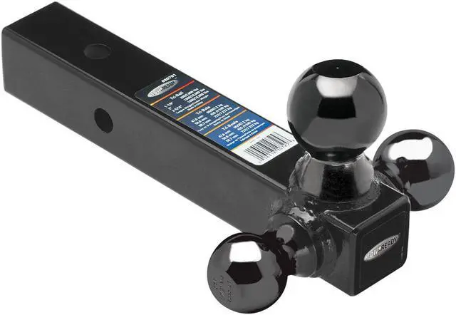 Main image of Tow Ready 80791 Tri-Ball Black Ball Mount, 2 In. Sq. Solid Shank