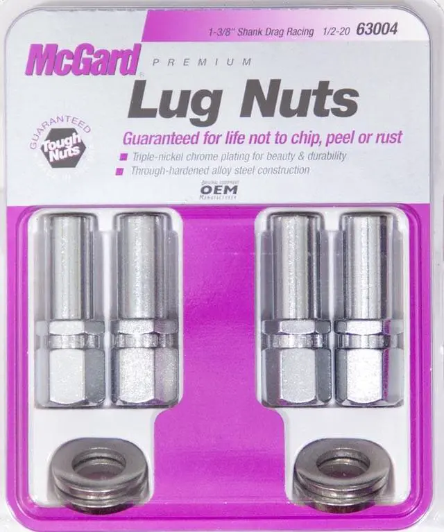 Alt view image 6 of 13 - McGard 63004 Chrome Extra Long 1.365" Shank Style Lug Nut Set (1/2"-20)
