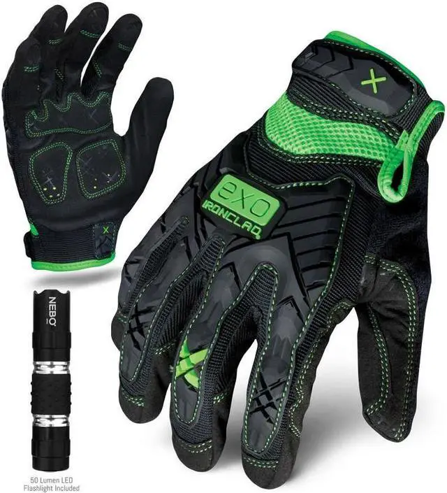 Alt view image 2 of 3 - IRONCLAD EXO-MIG-03-M Medium Black TPR Closure Cuff Impact Utility Glove