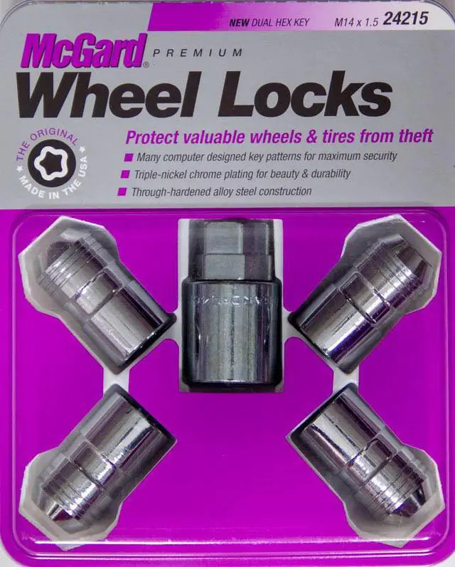 Alt view image 6 of 20 - MCGARD Chrome 14 mm x 1.50 Thread Cone Seat Premium Wheel Lock 4 pc P/N 24215