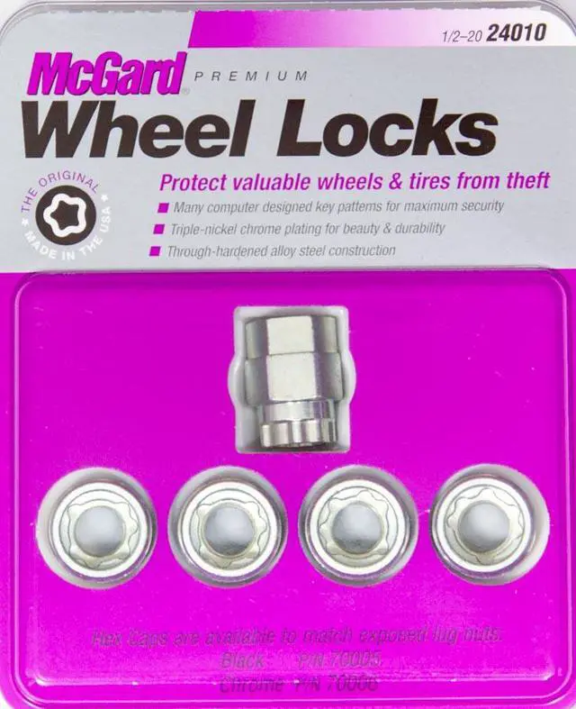 Alt view image 3 of 20 - McGard 24010 Cone Seat- Under Hub Cap Wheel Lock Set (1/2"-20)